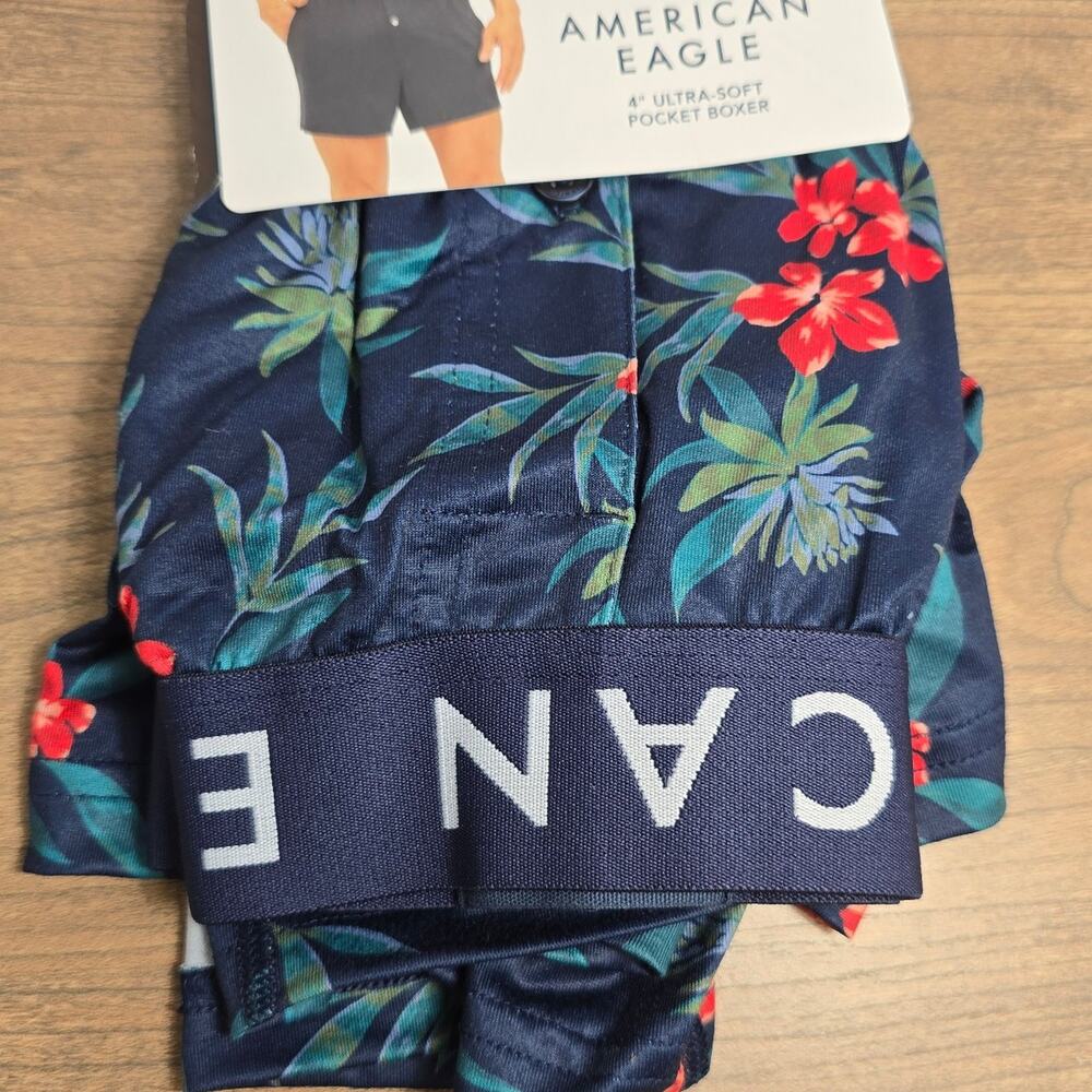 American Eagle 4" Men's Ultra Soft Pocket Boxer Shorts size small NWT